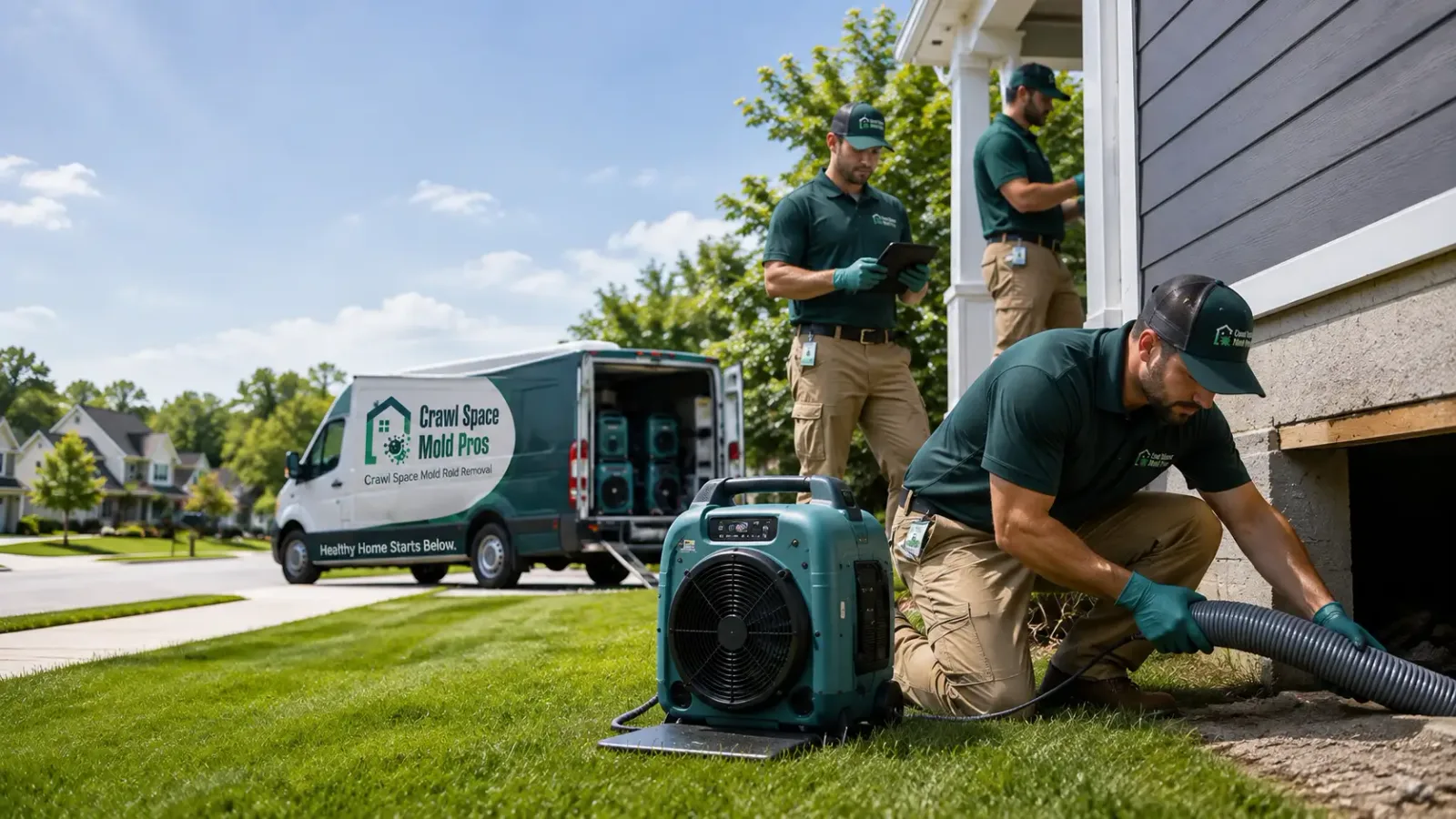 Crawl Space Mold Removal in Mountain View, WY